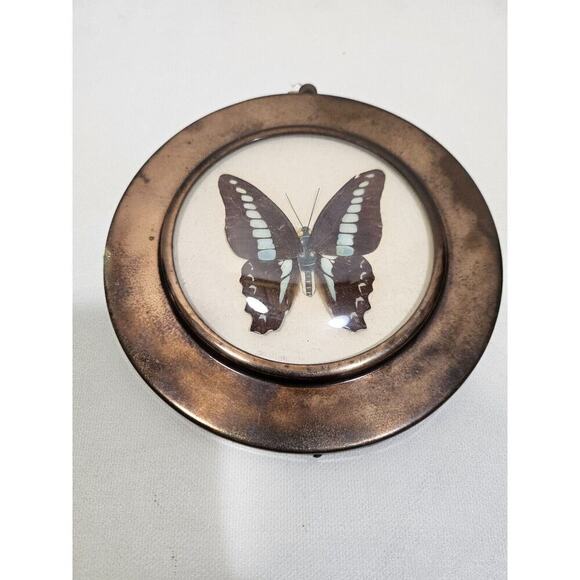 Vintage Retro Pressed Butterfly copper wall hanging piece made in Japan - Picture 6 of 6